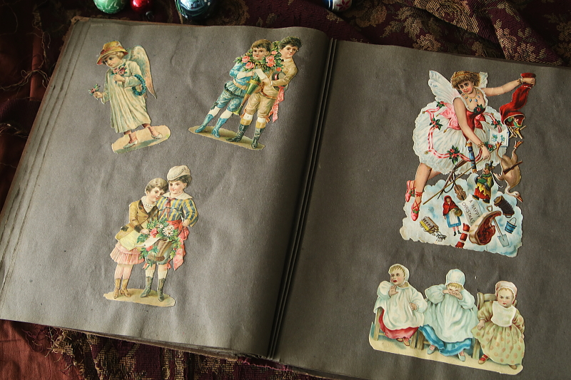 ヴィクトリアンスクラップブック　イギリス　デコパージュ アンティークストリュフ