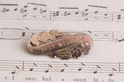 ゴールドフロント　スイートハートブローチ　イギリス　フランス　ヨーロッパ　アンティークストリュフ