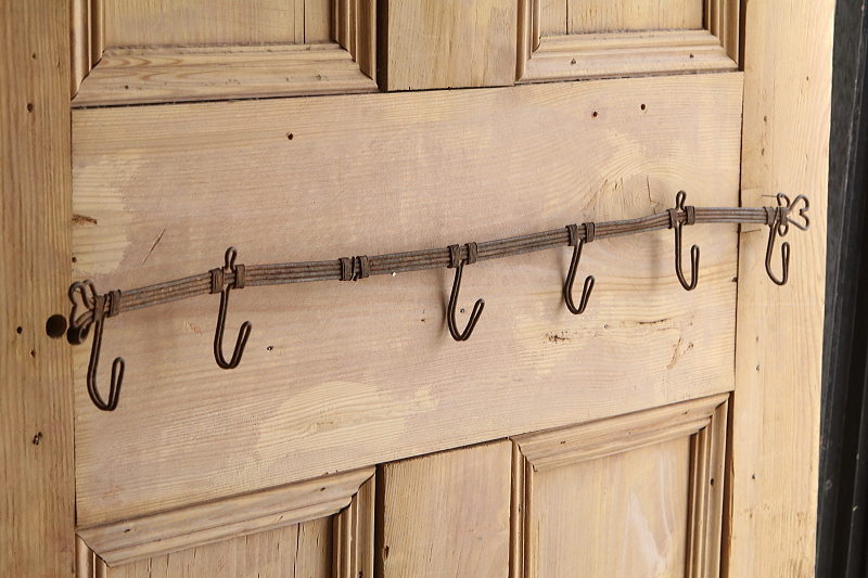 アイアンワイヤー6連フック　フランス アンティークストリュフ