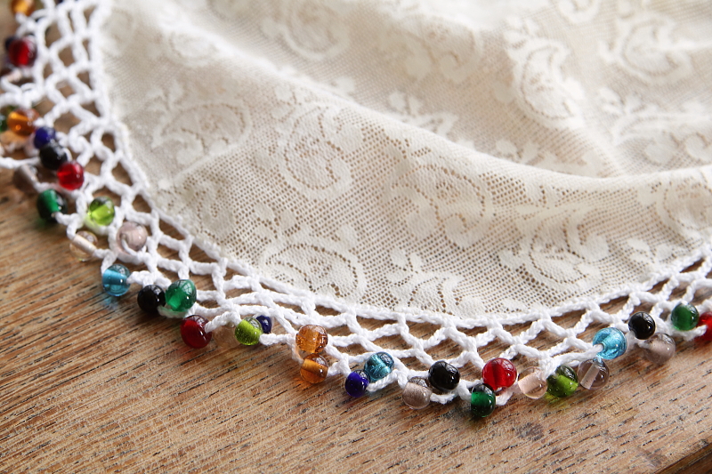 ガラスビーズのジャグカバー　イギリス アンティークストリュフ