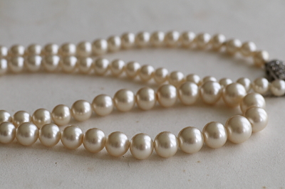 ヴィンテージシェルパールネックレス　Ciro　イギリス　アンティークストリュフ