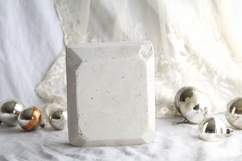 聖水盤の石膏型　聖母マリア　フランス　 アンティークストリュフ