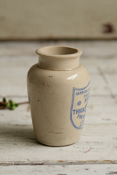 ストーンウェア　クリームボトル　アンティークストリュフ