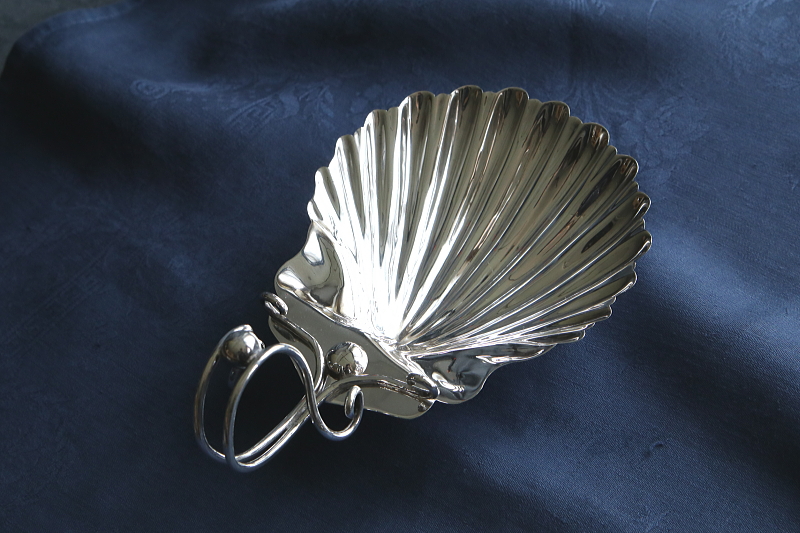 シェル型ソープディッシュ　mappinandwebb イギリス　アンティークストリュフ