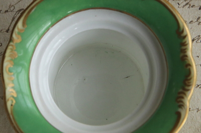 ハンドペイントインクウェル　ヴィクトリアン　イギリス アンティークストリュフ