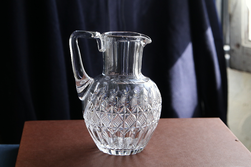 カットクリスタルジャグ　ヴィクトリアン　イギリス　アンティークストリュフ