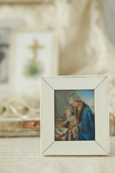 アイボリーミニアチュール　書物の聖母　ボッティチェッリ　イタリア　アンティークストリュフ 20250620