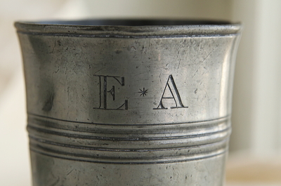 1/2PINT ピューターゴブレット　イギリス アンティークストリュフ