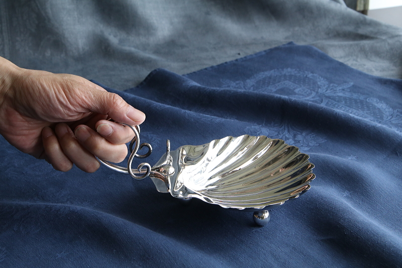 シェル型ソープディッシュ　mappinandwebb イギリス　アンティークストリュフ