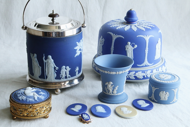 アンティークジャスパー　ビスケットバレル　wedgwood ウエッジウッド　イギリス　アンティークストリュフ