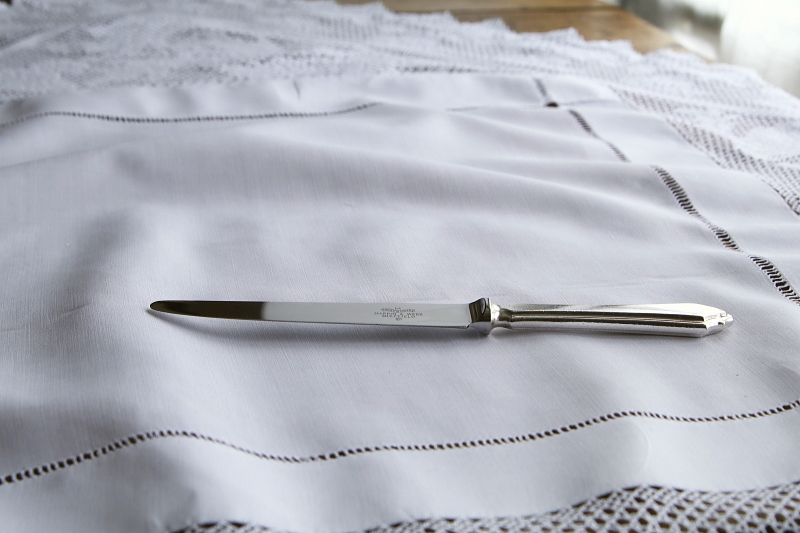 Elkingtonのテーブルフォーク　Mappin & Webbのテーブルナイフ　イギリス アンティークストリュフ