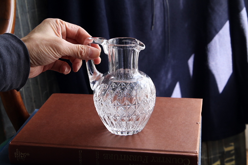 カットクリスタルジャグ　ヴィクトリアン　イギリス　アンティークストリュフ