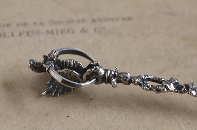 人頭竜のシルバーティースプーン　イタリア　アンティークストリュフ