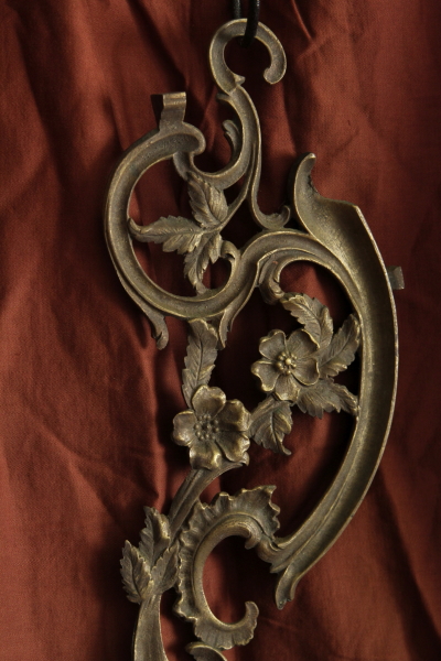 アンティークブロンズオーナメント　蔓薔薇　フランス