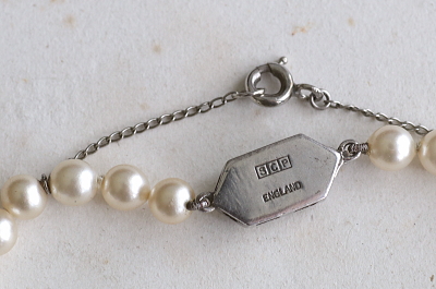 ヴィンテージシェルパールネックレス　Ciro　イギリス　アンティークストリュフ