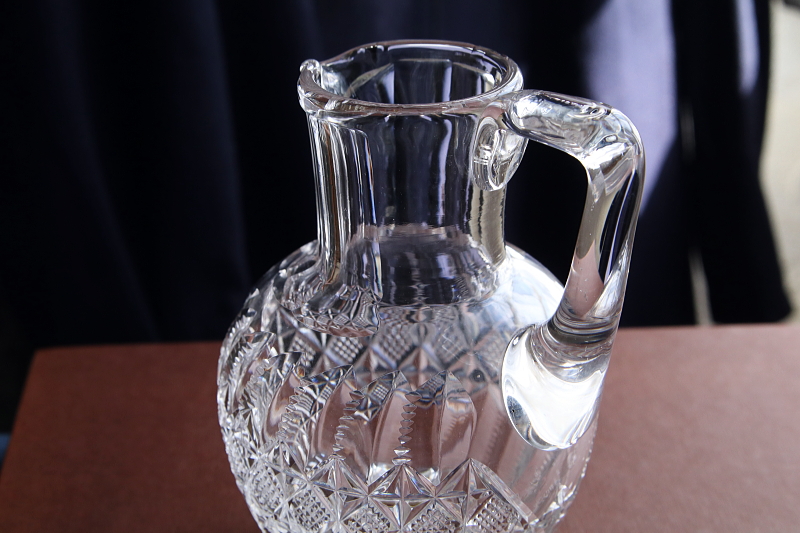 カットクリスタルジャグ　ヴィクトリアン　イギリス　アンティークストリュフ