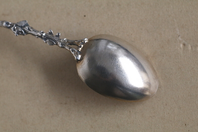 人頭竜のシルバーティースプーン　イタリア　アンティークストリュフ