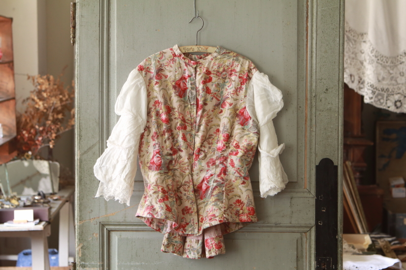 トワルドジュイのジャケット　フランス　アンティークストリュフ