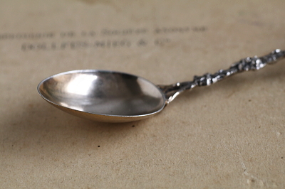 人頭竜のシルバーティースプーン　イタリア　アンティークストリュフ