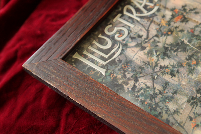 アンティーク額装プリント　illustrated on london 雑誌　新聞　イギリス