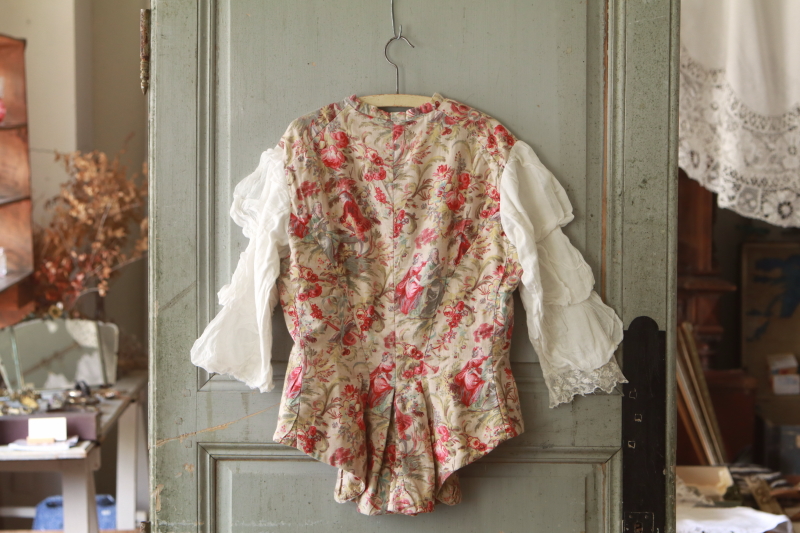 トワルドジュイのジャケット　フランス　アンティークストリュフ