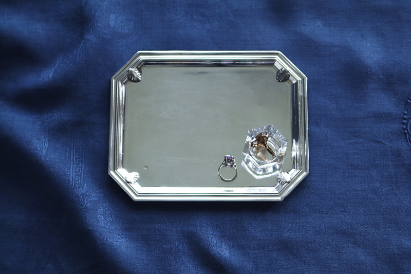 アカンサスのリキュールトレイ　フランス アンティークストリュフ