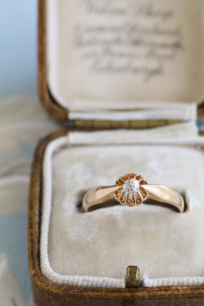 オールドマインカットダイヤモンド　ソリテールリング　エンゲージリング　婚約指輪　イギリス アンティークストリュフ 20251009