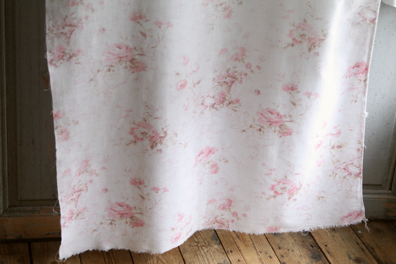 薔薇のブーケ　フレンチコットンファブリック　フランス　アンティークストリュフ