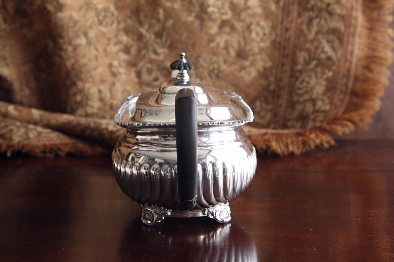 シェルパターン　ティー3点セット　イギリス　アンティークストリュフ