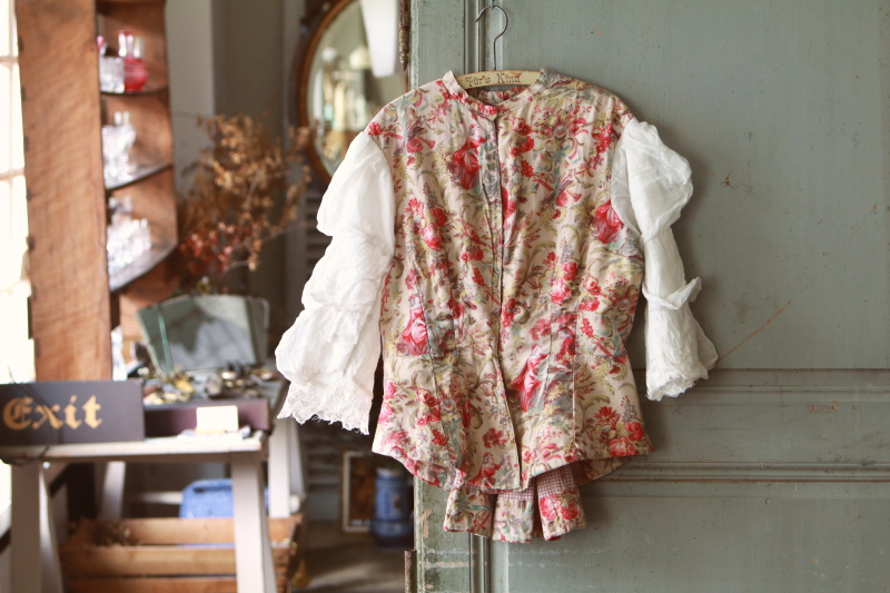 トワルドジュイのジャケット　フランス　アンティークストリュフ