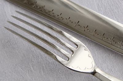 マザーオブパールハンドル　デザートナイフ&フォーク　ヴィクトリアン　イギリス アンティークストリュフ