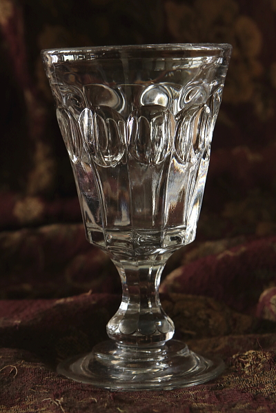 プレスガラスゴブレット　Victorian アンティークストリュフ 20250903