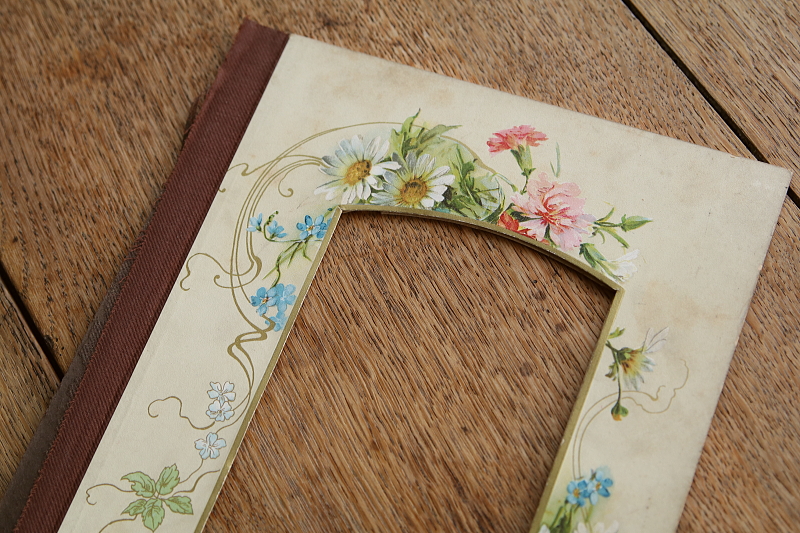 ヴィクトリアンのアルバムページ　ボタニカルアート　イギリス アンティークストリュフ