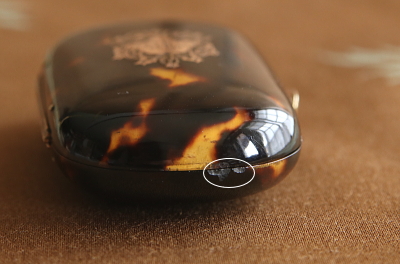 モノグラムのピクウェパース　フランス　べっ甲　アンティークストリュフ