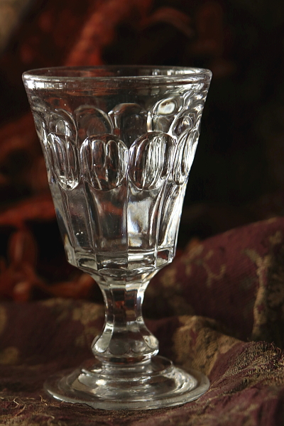 プレスガラスゴブレット　Victorian アンティークストリュフ 20250903