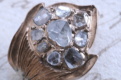 ローズカットダイヤモンド　ベルメイユペンダント　アンティークジュエリー　イギリス　アンティークストリュフ 20251210