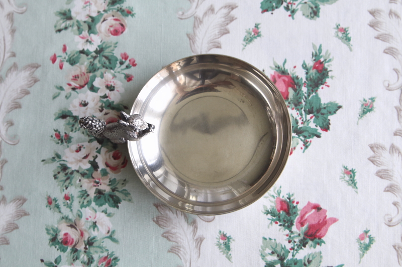 リスのナッツディッシュ　PARKIN SILVERSMITHS ltd イギリス　アンティークストリュフ