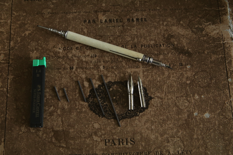 ヴィクトリアン　アイボリーペン&ペンシル　S.MORDAN イギリス アンティークストリュフ