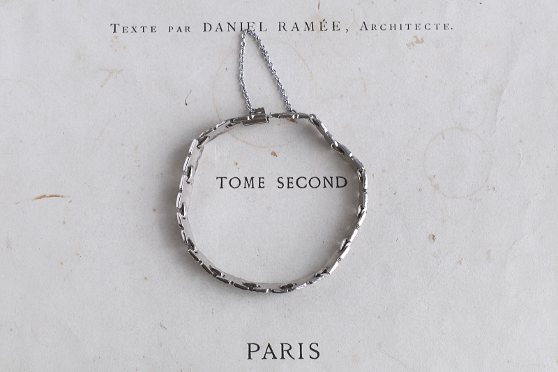 マーカサイトシルバーブレスレット　ヨーロッパ　アンティークストリュフ