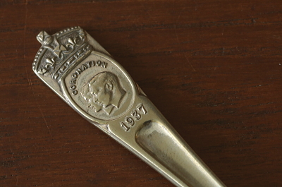 コロネーションスプーン　king george Ⅵ　1937　イギリス　アンティークストリュフ