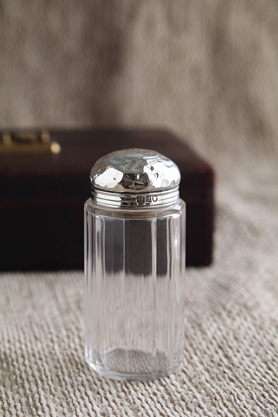 カットグラス　ドレッシングジャー　イギリス　アンティークストリュフ