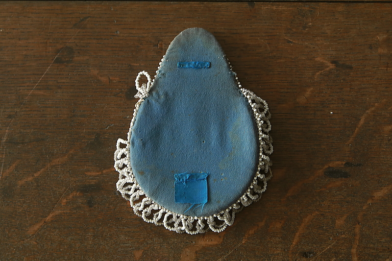 ヴィクトリアンビーズワークウォッチポケット　イギリス　アンティークストリュフ