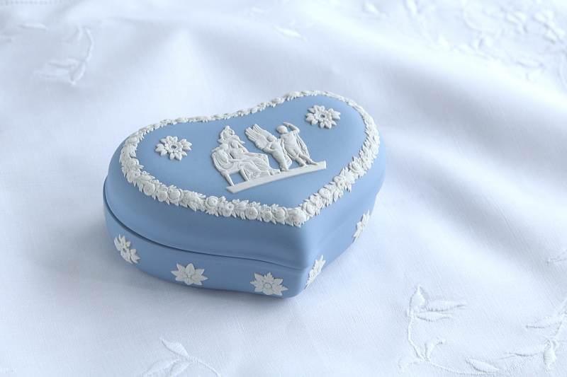 ヴィンテージジャスパーウェア　トリンケットボックス　WEDGWOOD　ウエッジウッド　アンティークストリュフ