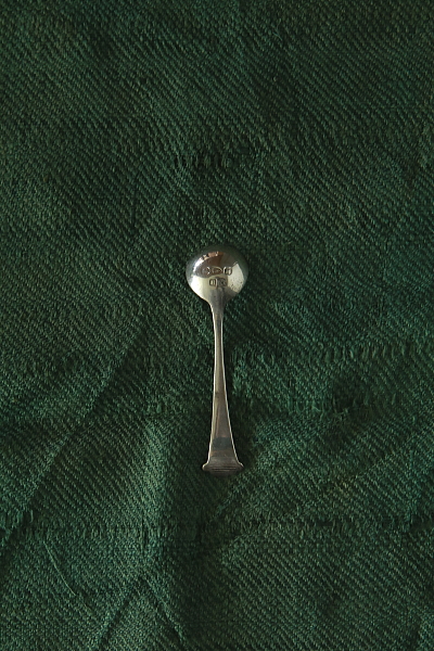 調味料用シルバースプーン　シェルパターン　イギリス　フランス　アンティークストリュフ