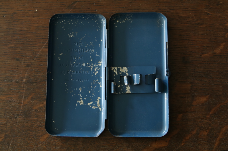 スチール算数筆箱　イギリス　アンティークストリュフ