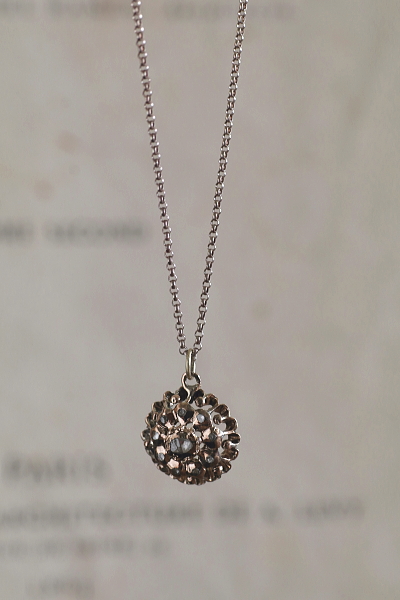 ローズカットダイヤモンド　シルバーペンダント　ヨーロッパ　アンティークストリュフ