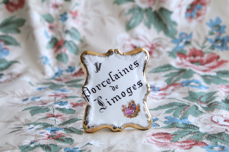porcelaines de limoges ショップディスプレイサイン　JV Authentique フランス　アンティークストリュフ