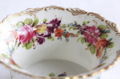 アンティークドレスデン　手描きの花　小鉢　ドイツ