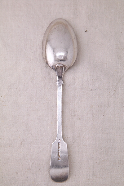フィドルパターンのサービングスプーン　mappin and webb elkington 　イギリス　アンティークストリュフ