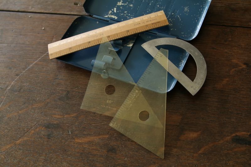 スチール算数筆箱　イギリス　アンティークストリュフ